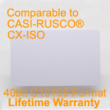 Printable Proximity Card 40bit C10106 for GE Security, Lenel 32, Interlogix, ProxLite, UTC Fire & Security, Casi-Rusco
